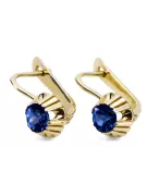 الزعفران 14 كارت من الذهب الأصفر أقراط فينتاج vec027y